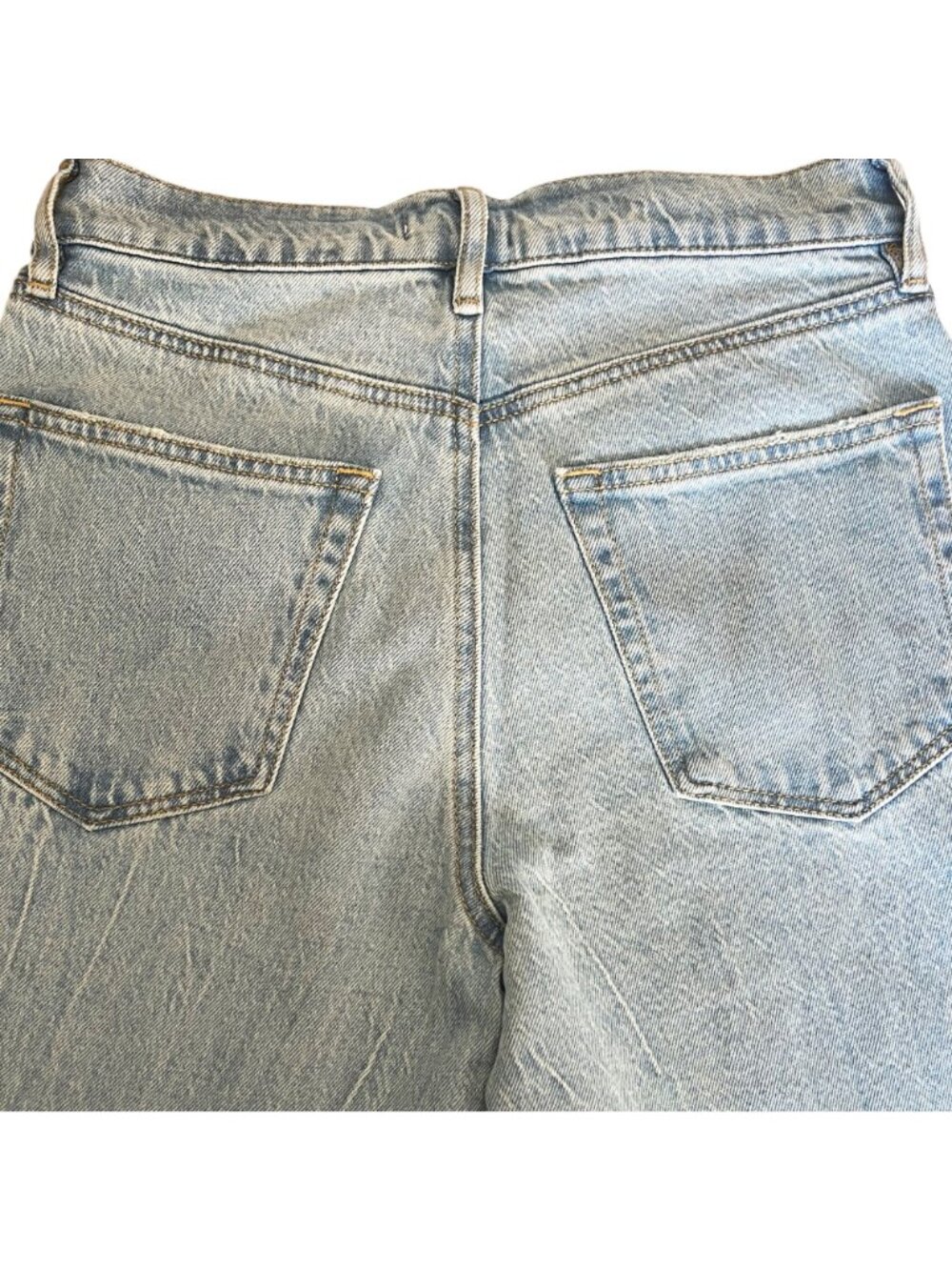 Rivete Denim Loft Relaxed Straight Mid-Rise Jeans Cuffed Leg Classic Denim Pants - Picture 11 of 12